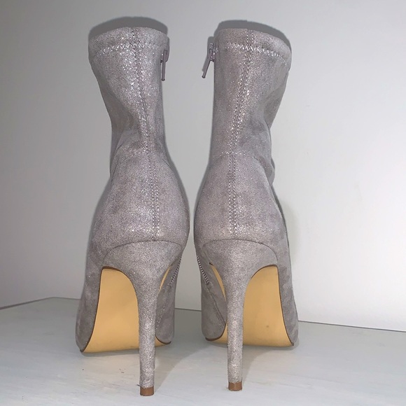 BP Braylee Fab Booties in Sparkling Faux Suede Fabric - Picture 7 of 12